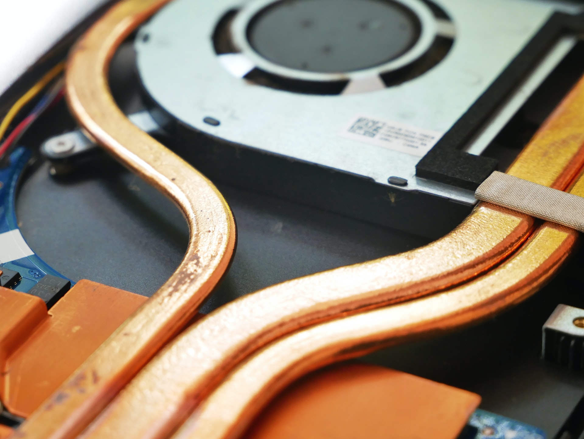 copper electroplating - copper heat pipes used for CPU cooling in a laptop