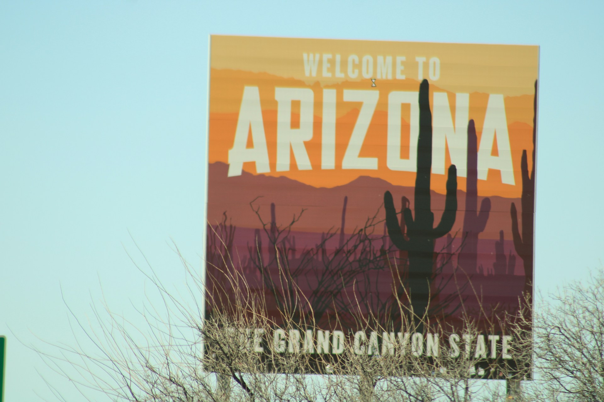 welcome to arizona sign